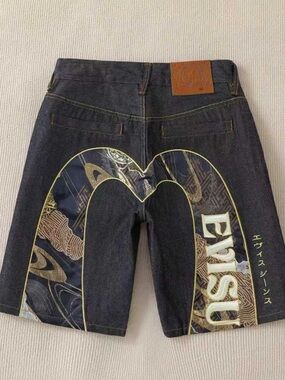 Evisu men's Denim Shorts